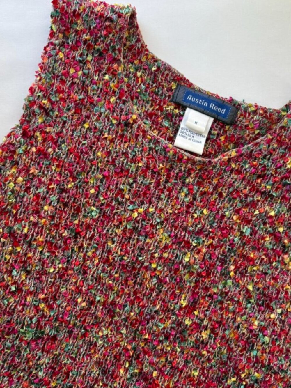 Vintage Multicolor Knit Silk Blend Tank Top